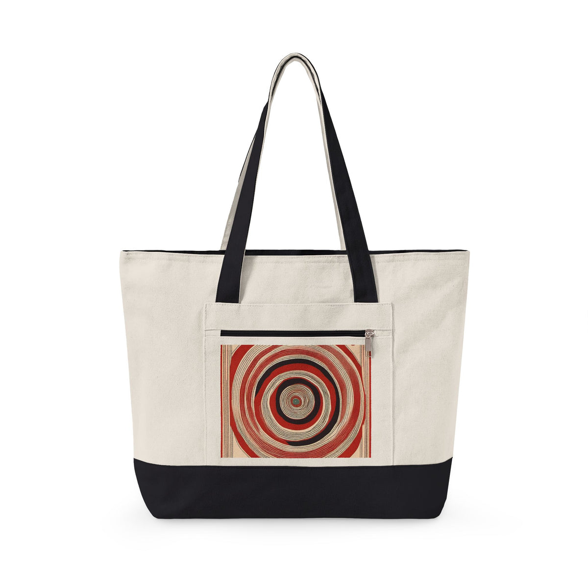 Centered Rings Heavy Canvas Tote