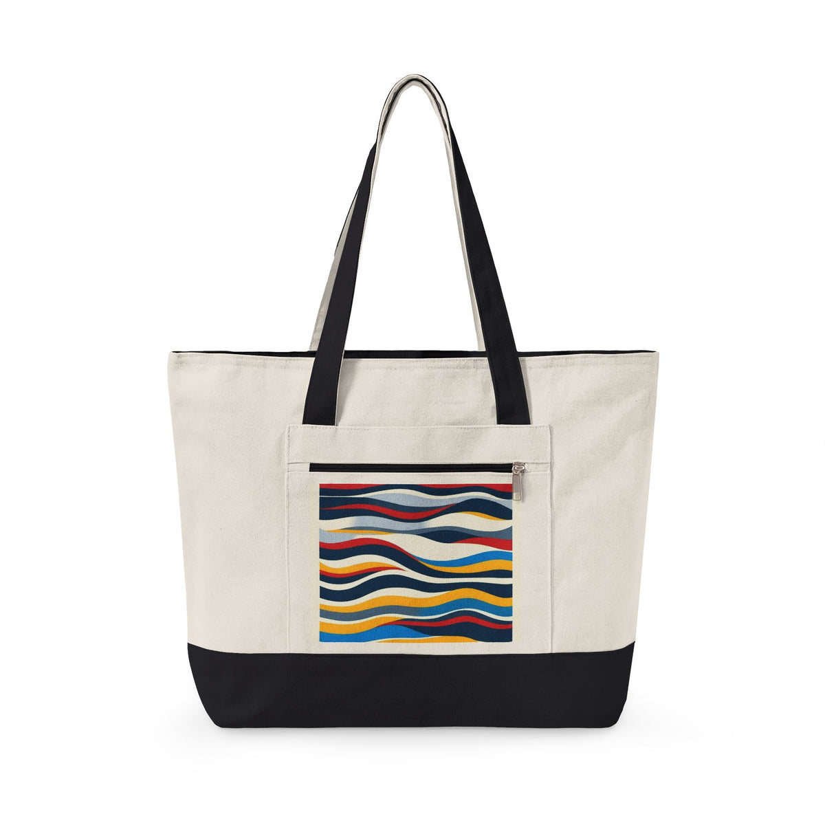 Wavy Stripes Heavy Canvas Tote